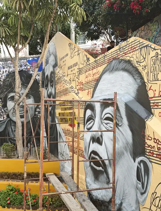 Mural en el barrio de Barranco