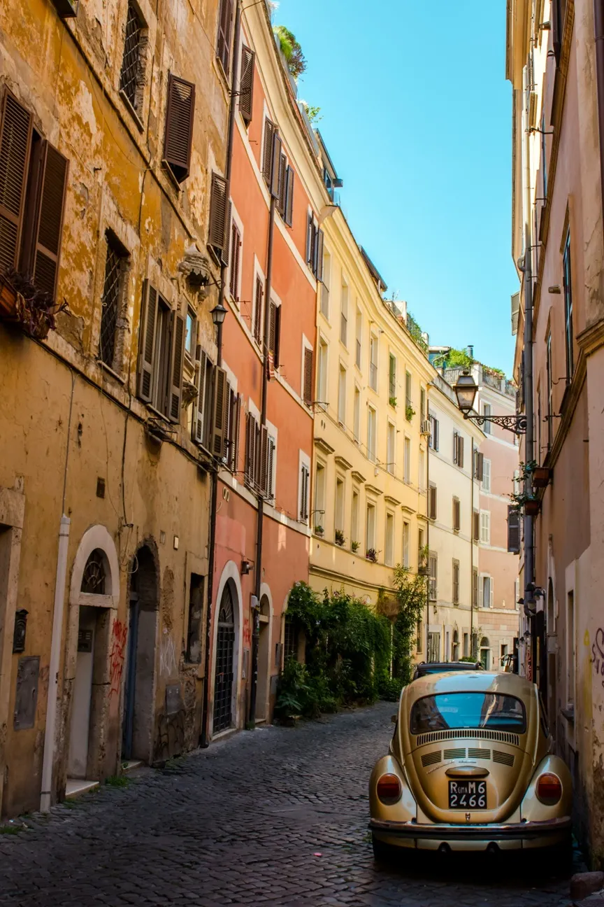 Barrio de Trastevere en Roma