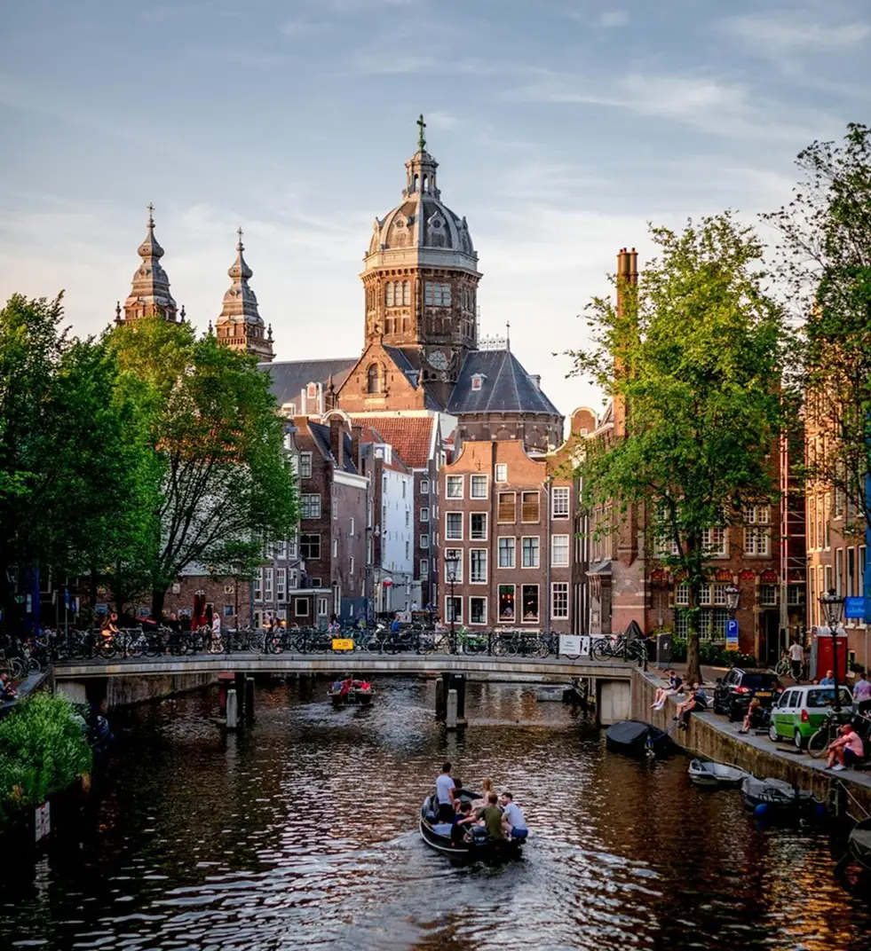 Canales del centro de Ámsterdam