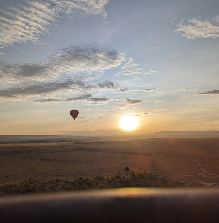Vista desde globo en Kenia